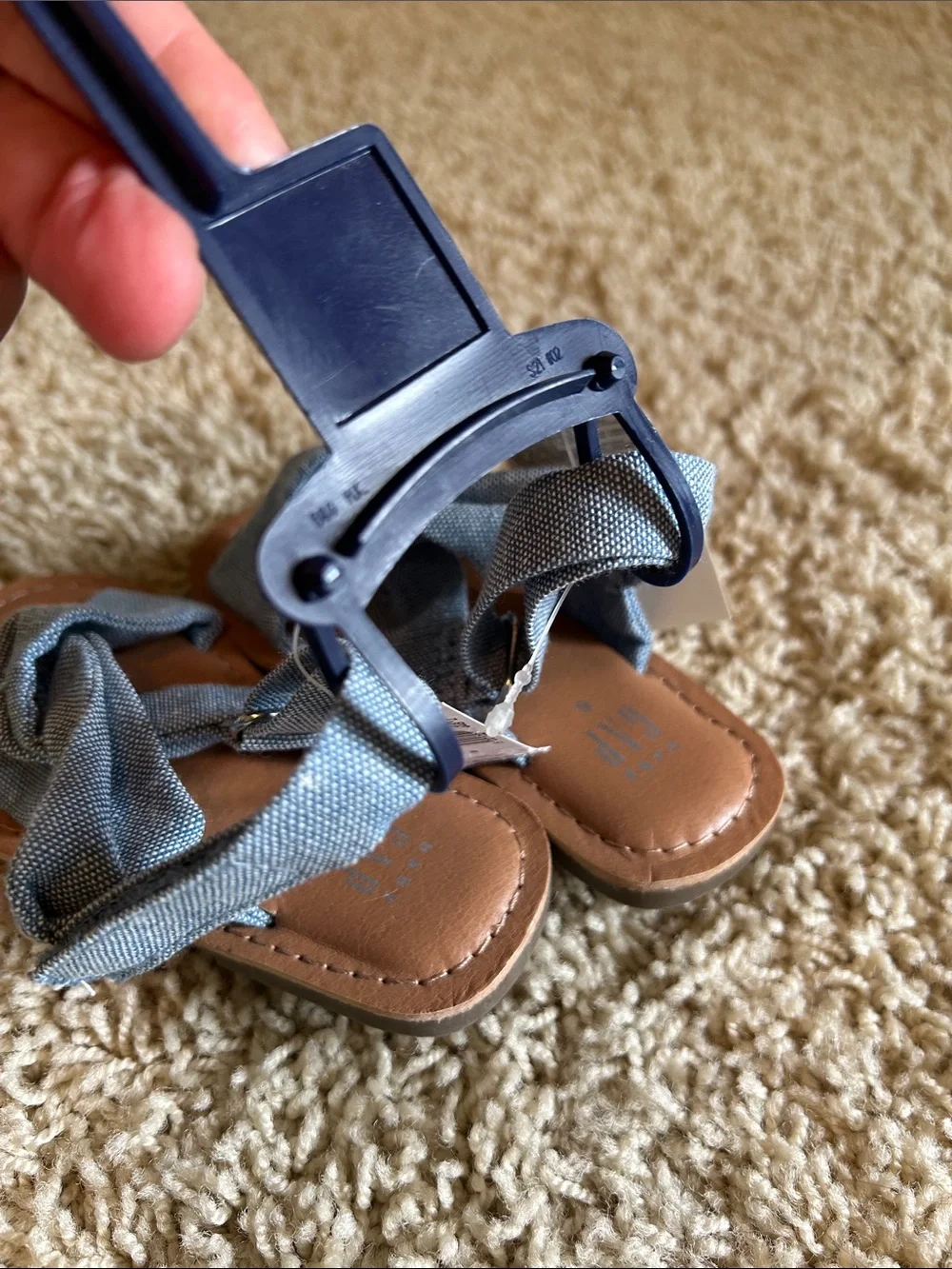 GAP Toddler Blue Chambray Knot Sandals NEW Sz 6